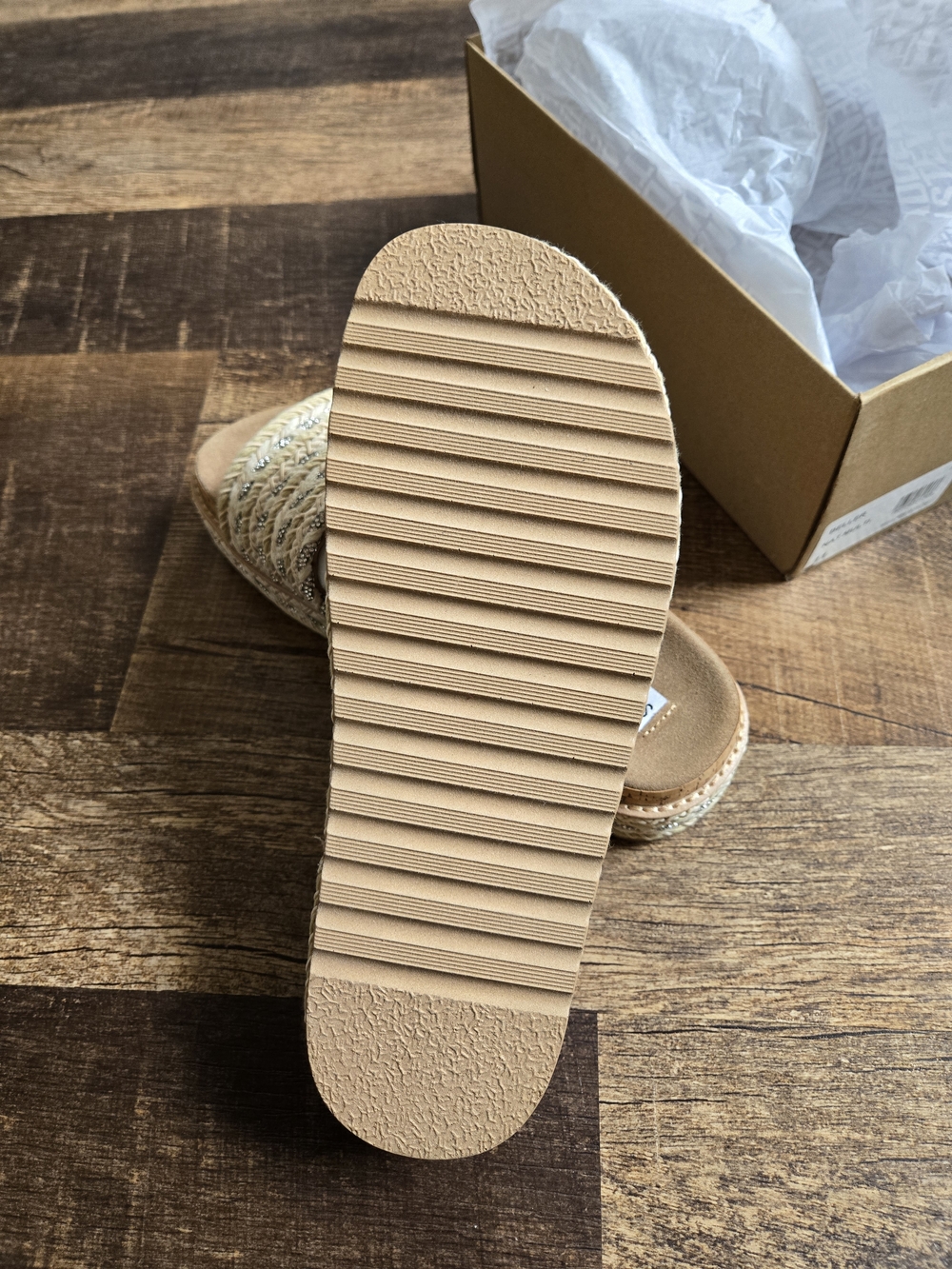 Steve Madden Braided Slide Sandals in Natural Straw Size 11 - Picture 3 of 5